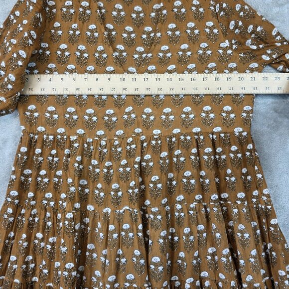 Daughters of India Brown Floral Maxi Dress - Picture 5 of 7